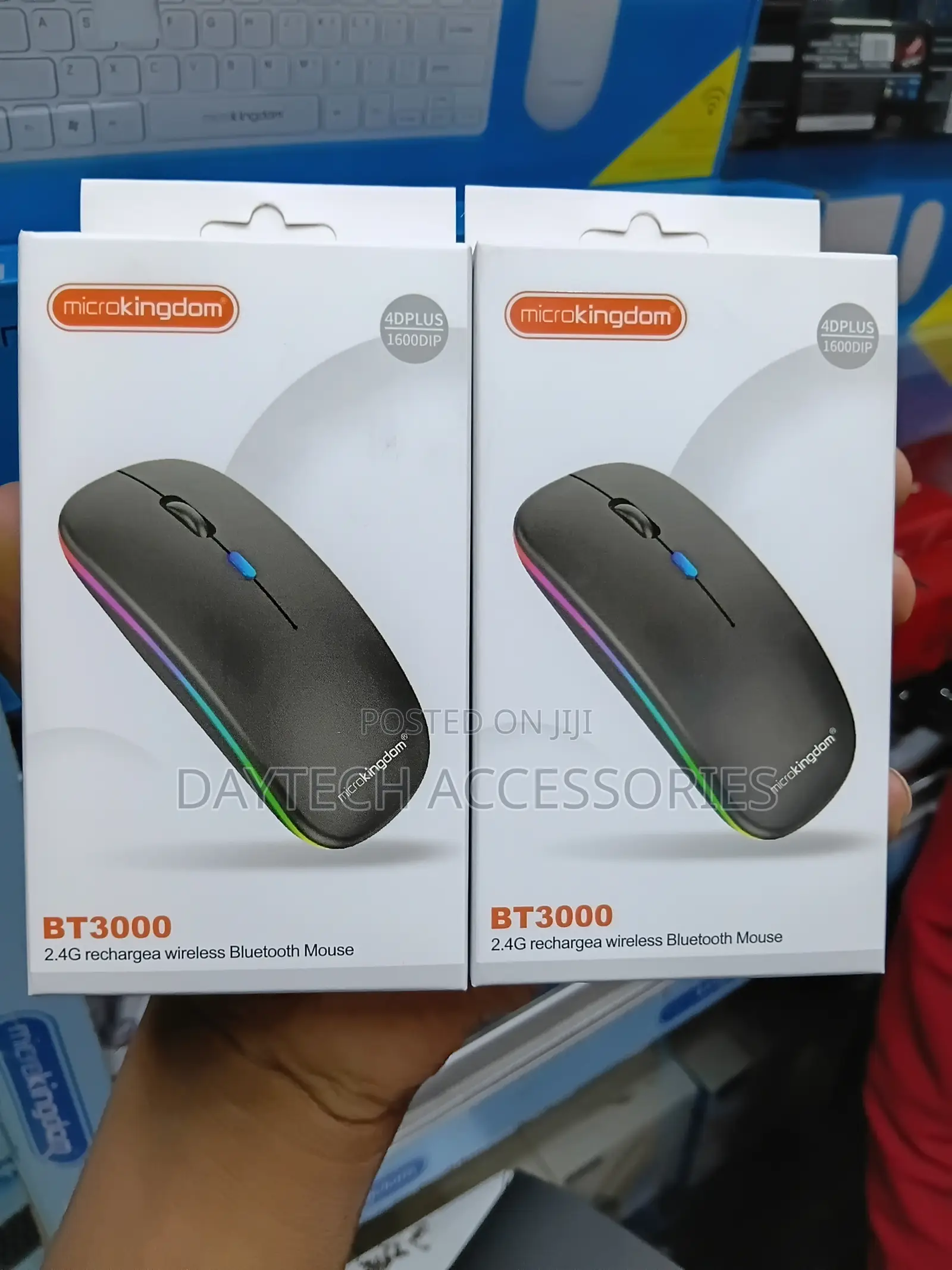 Microkingdom Bluetooth + 2.4G Dual-Mode Rechargeable LED Optical Mouse