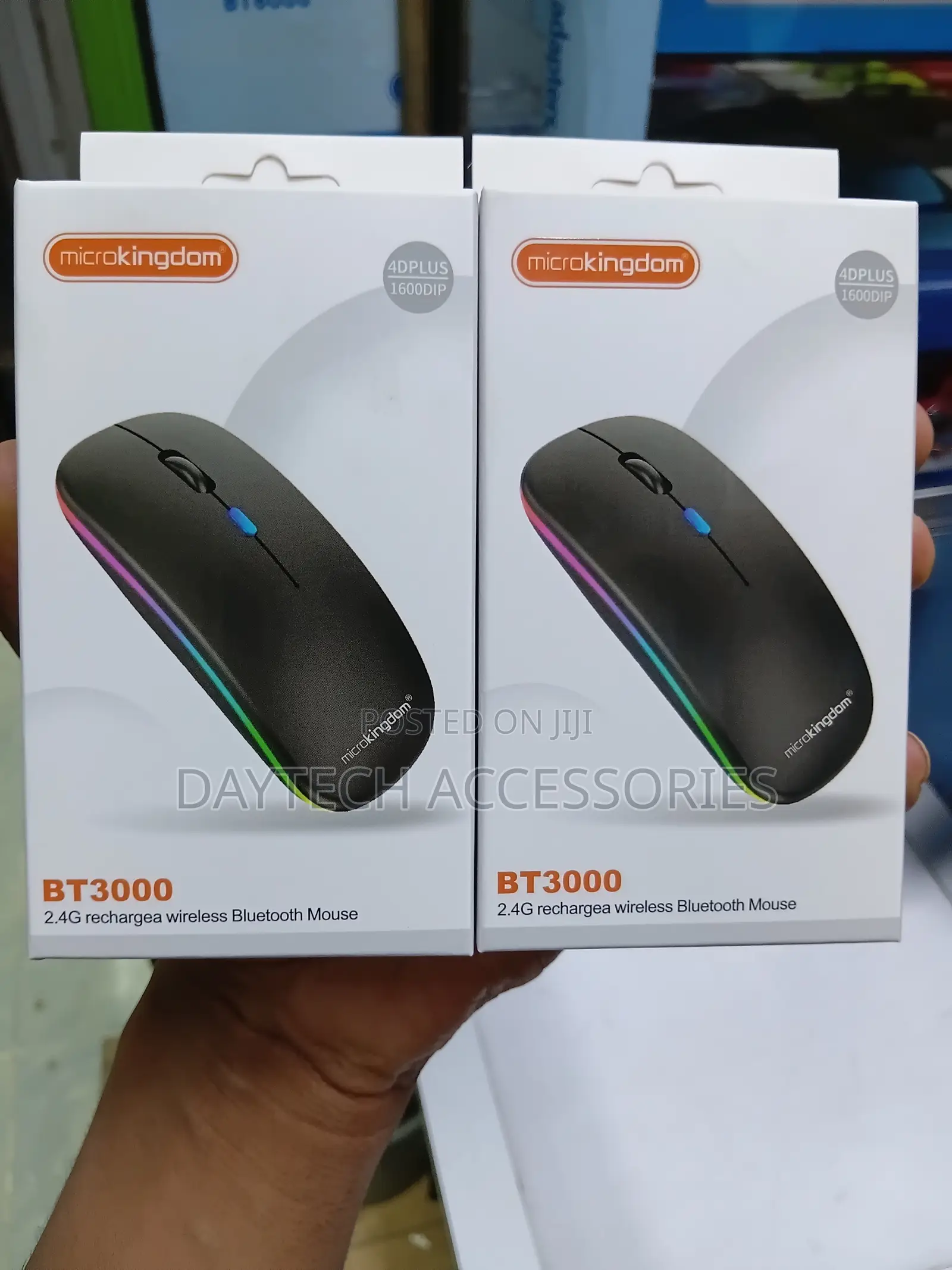 Microkingdom Bluetooth + 2.4G Dual-Mode Rechargeable LED Optical Mouse