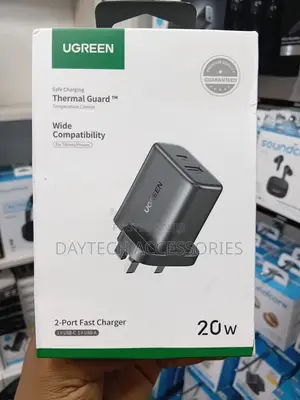 UGREEN 2-Port Fast Charger Adapter (20W)