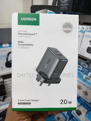 UGREEN 2-Port USB-C USB Wall Charger 20W - Black