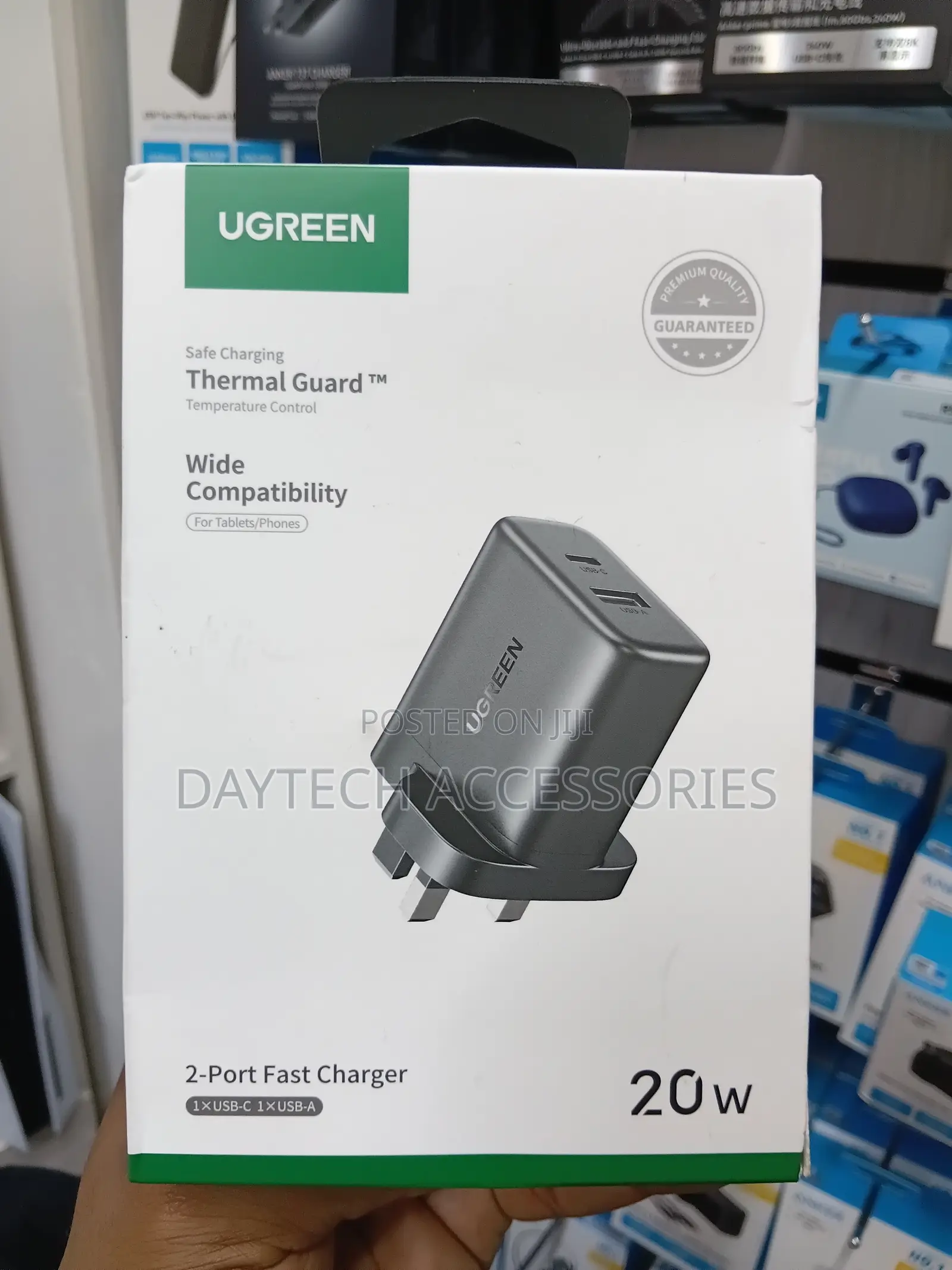UGREEN 2-Port USB-C USB Wall Charger 20W - Black