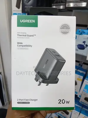 UGREEN 2-Port USB-C USB Wall Charger 20W - Black