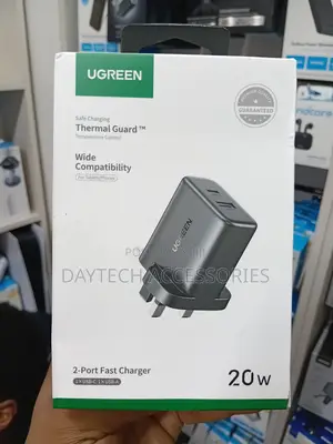 UGREEN 2-Port USB-C USB Wall Charger 20W - Black