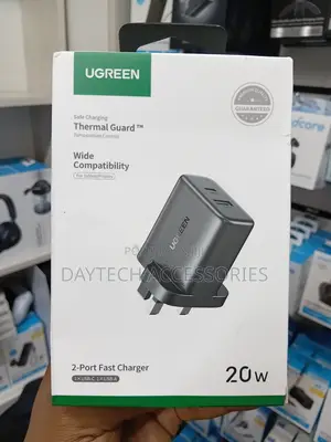UGREEN 2-Port USB-C USB Wall Charger 20W - Black