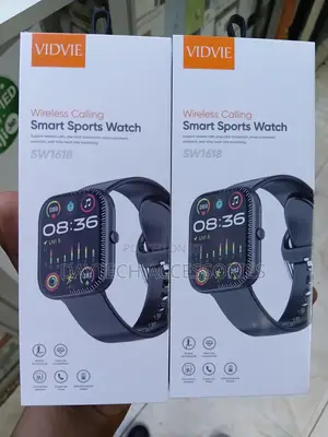 VIDVIE SW1618 Wireless Calling Smart Sports Watch - Black