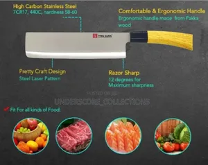 Jinjunli Small Bone Cleaver Knife 30cm Long, 5cm Width, Handle 12cm