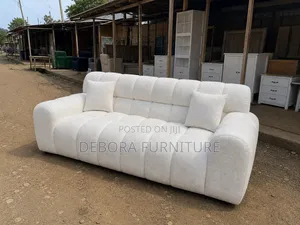 White 3-Seater Bubble Sofa – Modern Luxurious