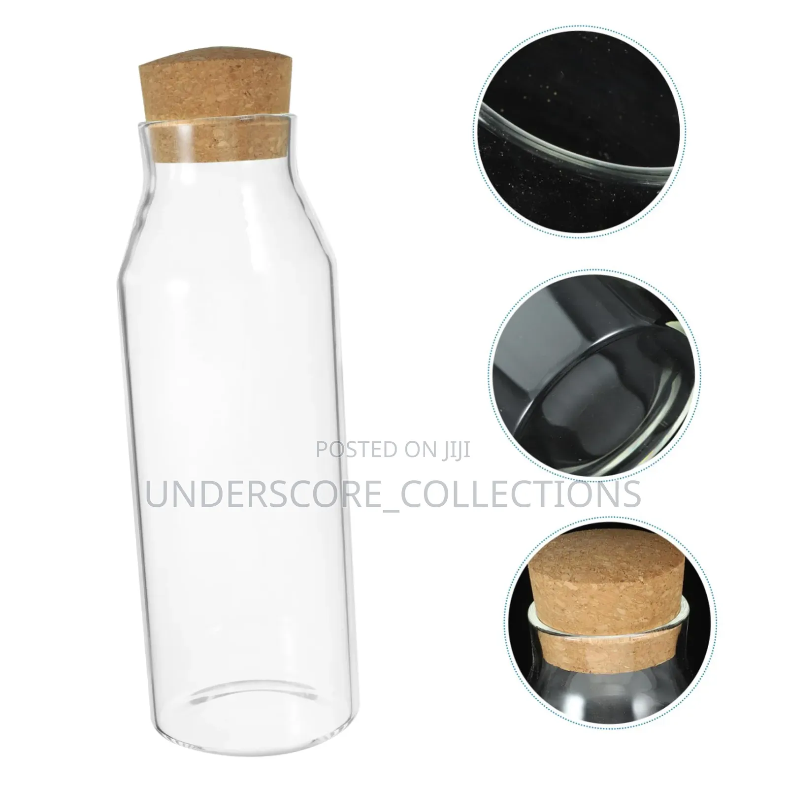 Airtight Glass Bottle Spongy Bamboo Cork