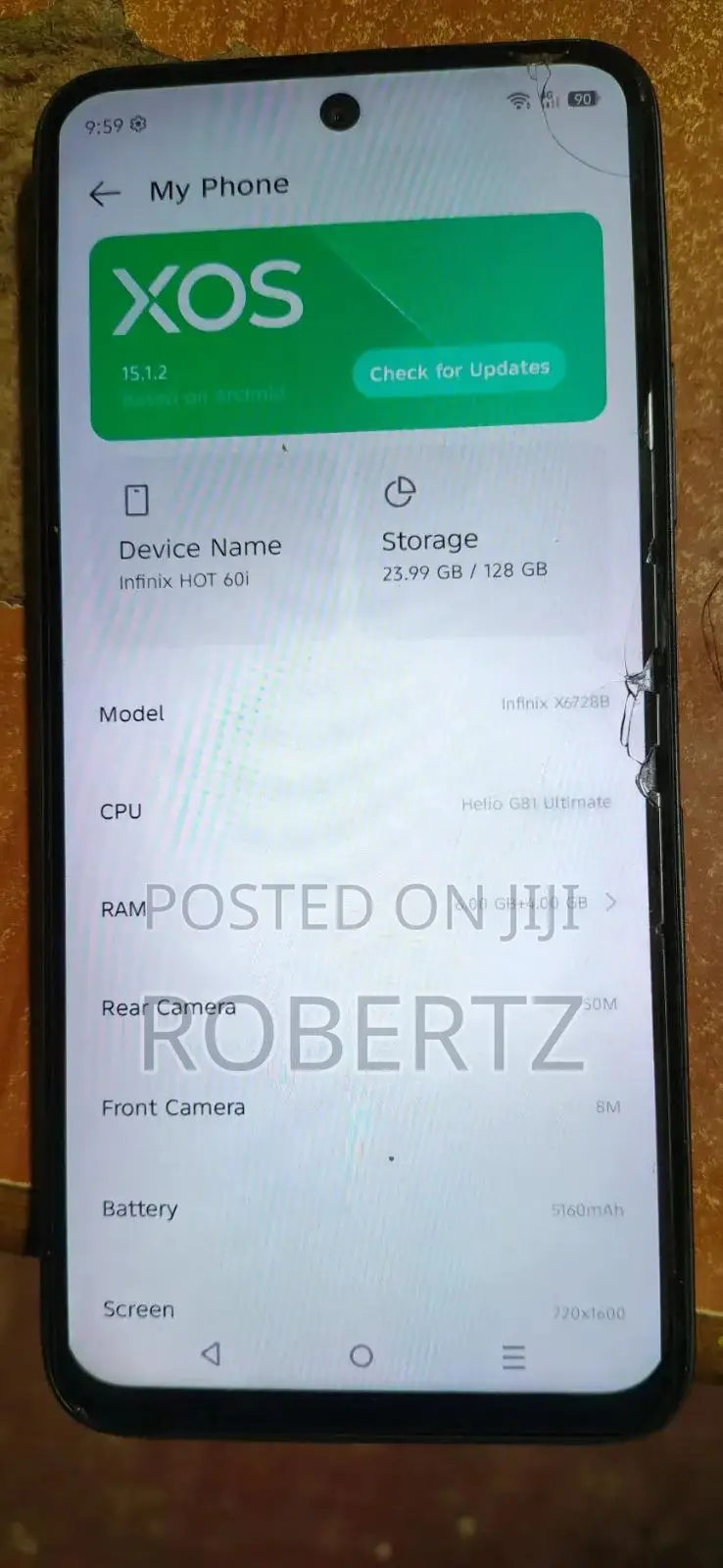 Infinix Hot 60i 128 GB Black