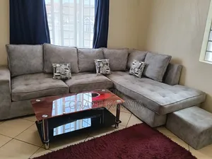 L-Seat and Glass Table
