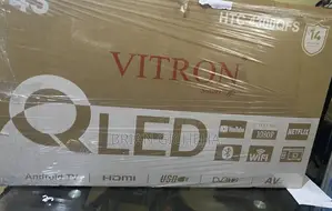 Vitron 43" Inches TV QLED TV Smart Android Digital Full HD TV, Netflix