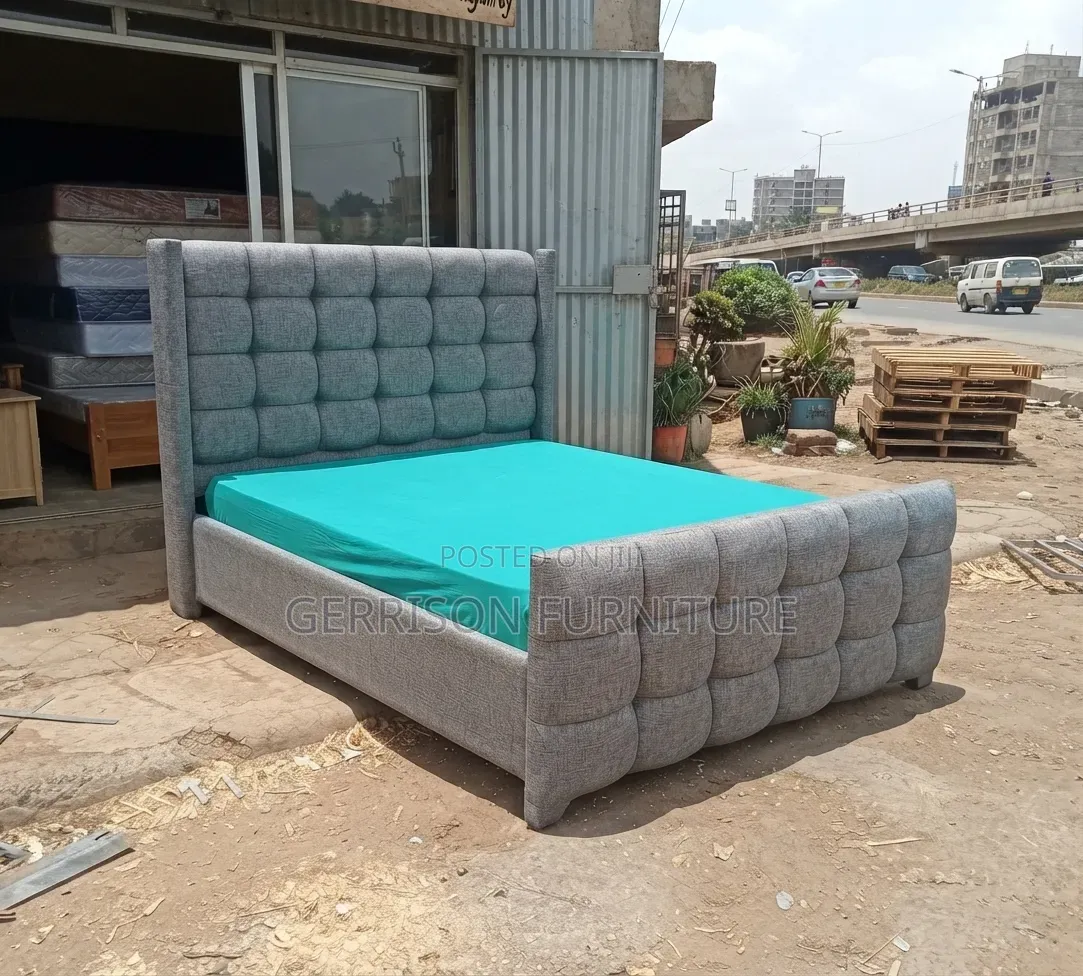 Premium 5x6 Grey Chesterfield Tufted Bed Frame