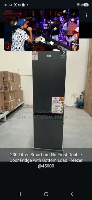 230 Litres Smart Pro No Frost Double Door Fridge With Bottom Freezer