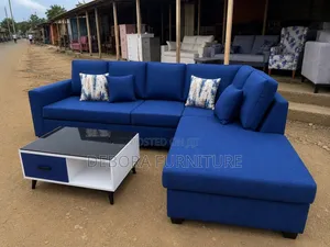 6-Seater Royal Blue L-Shape Sofa – Modern Comfortable