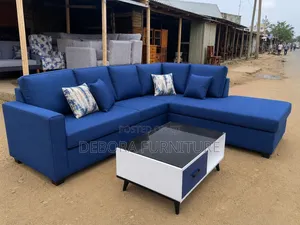 6-Seater Royal Blue L-Shape Sofa – Modern Comfortable