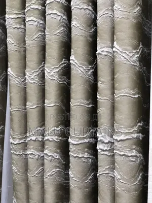 Taupe Textured Wave Curtain