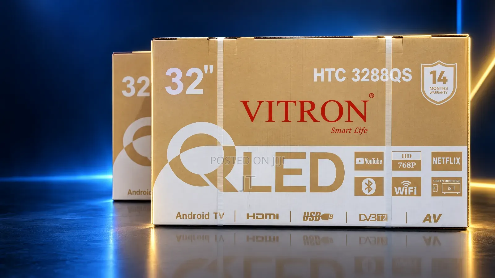 Vitron 32" QLED Smart Android Frameless With Bluetooth