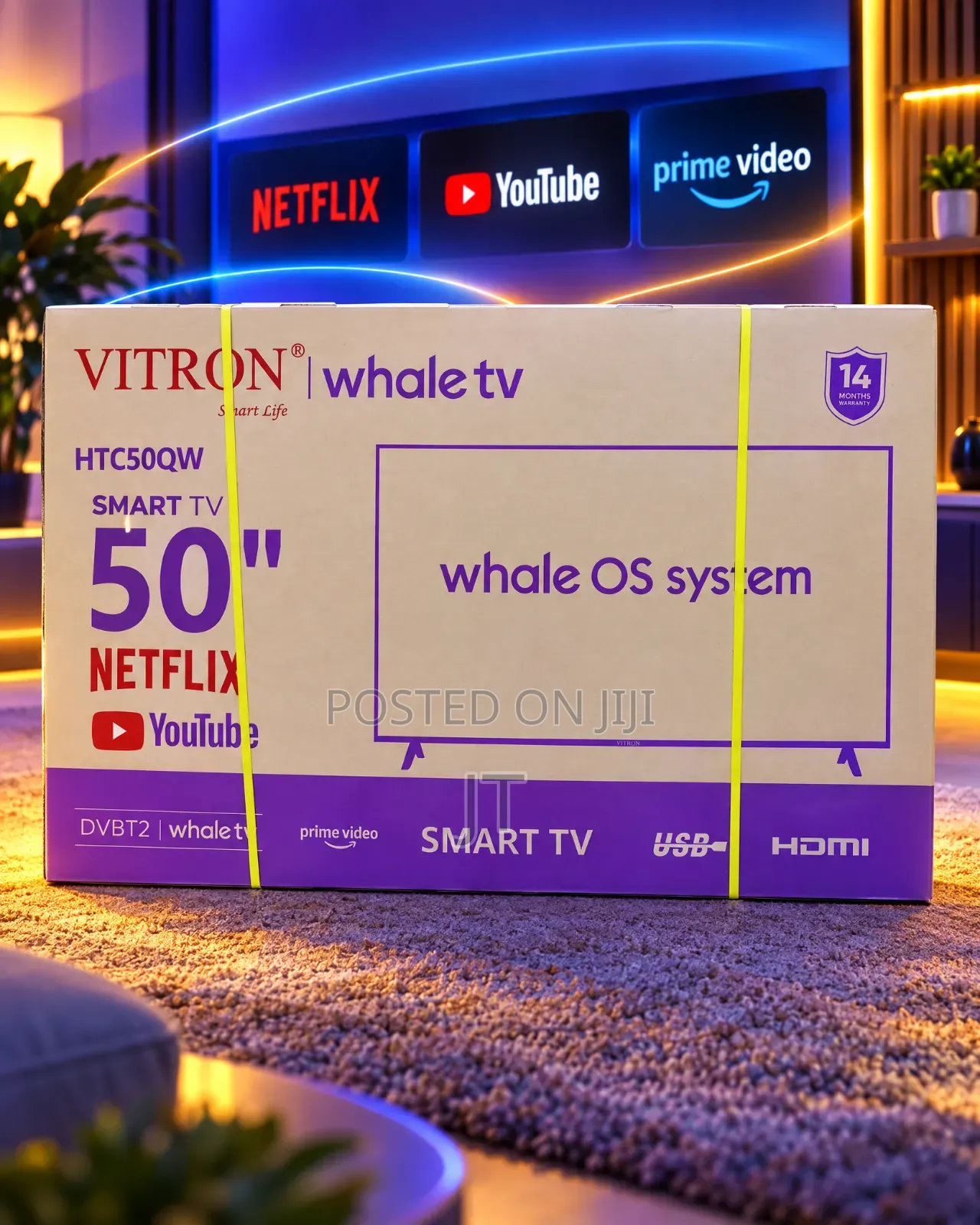 Vitron 50" QLED Smart Whale TV (HTC50QW)