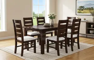 Custom Dark Mahogany 6 Seater Dining Set
