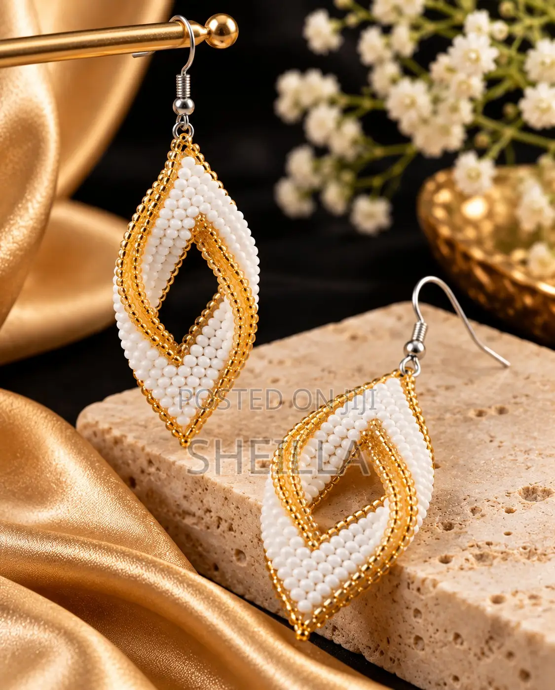 Zuri Beaded Drop Earings