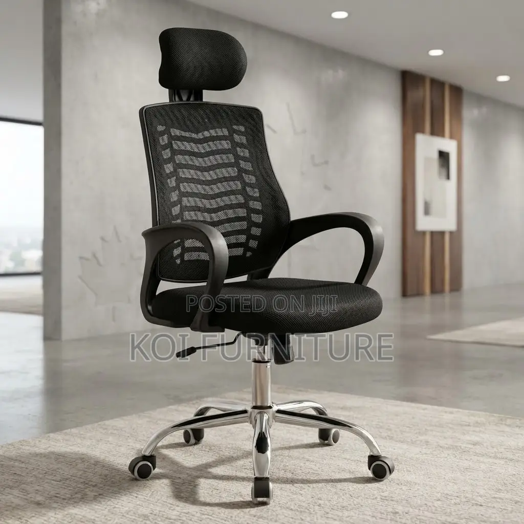 Office Chairs; High Backrest Modern Fabric Chair With Headrest