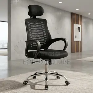 Office Chairs; High Backrest Modern Fabric Chair With Headrest