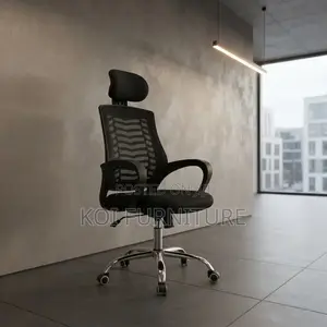 Office Chairs; High Backrest Modern Fabric Chair With Headrest