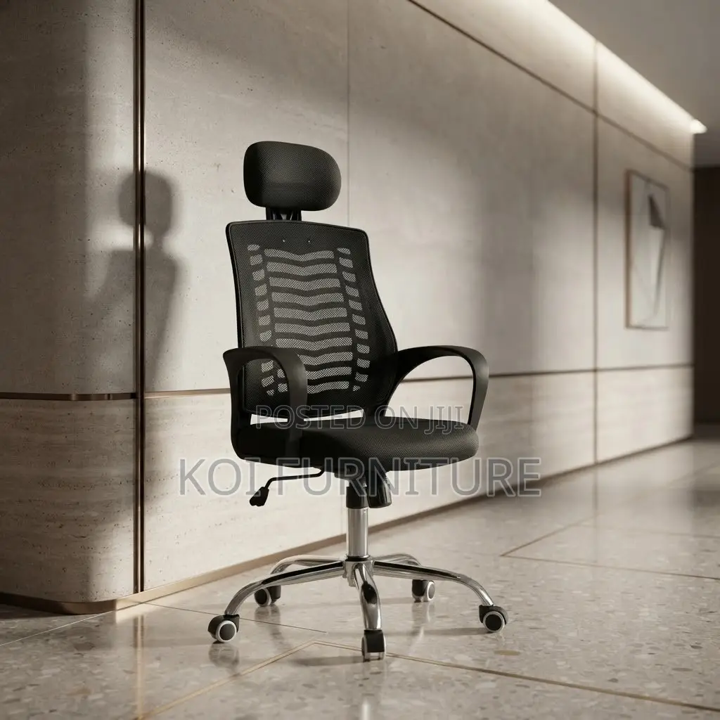 Office Chairs; High Backrest Modern Fabric Chair With Headrest