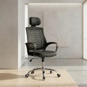 Office Chairs; High Backrest Modern Fabric Chair With Headrest