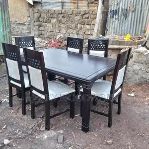 Brand New Solid Hardwood Dining Table Set – Elegant Antique Carvings