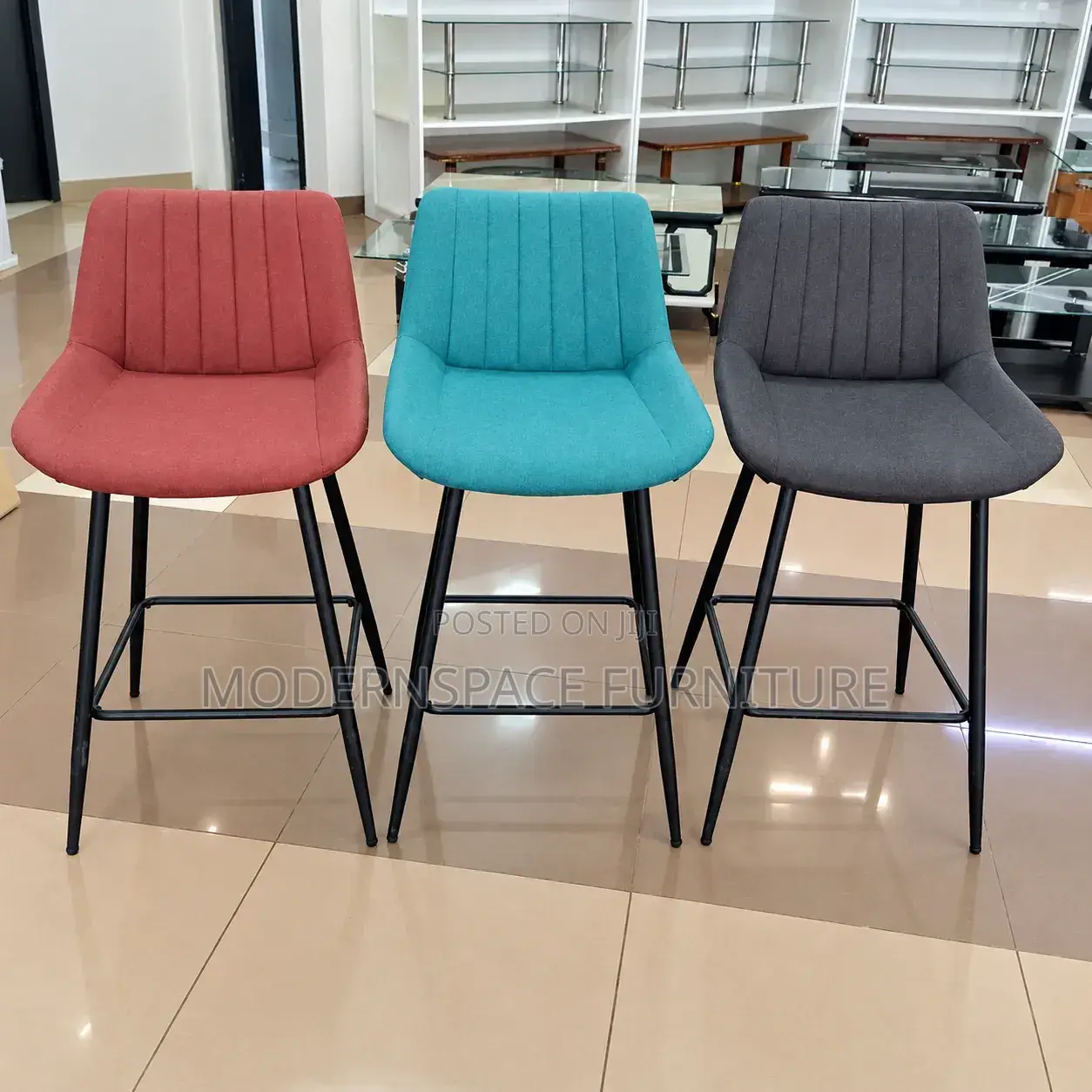 Modern High Bar Stools – Fabric Counter Chairs