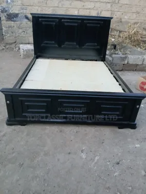 5x6 Black Panel Bed 3D HQ