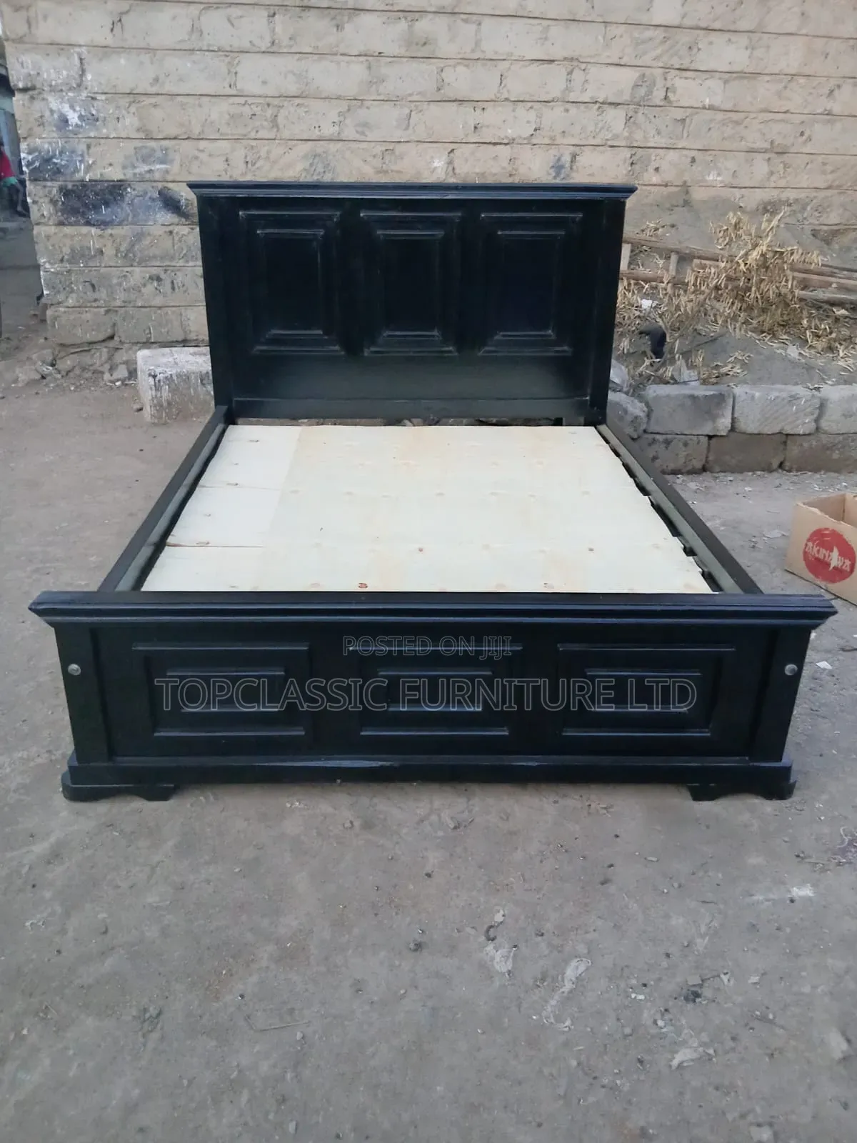 5x6 Black Panel Bed 3D HQ
