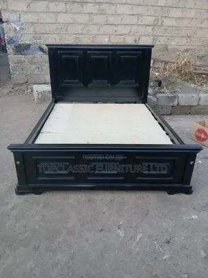 5x6 Black Panel Bed 3D HQ