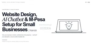 Website, AI Chatbot M-Pesa Setup for Small Business | Nairobi