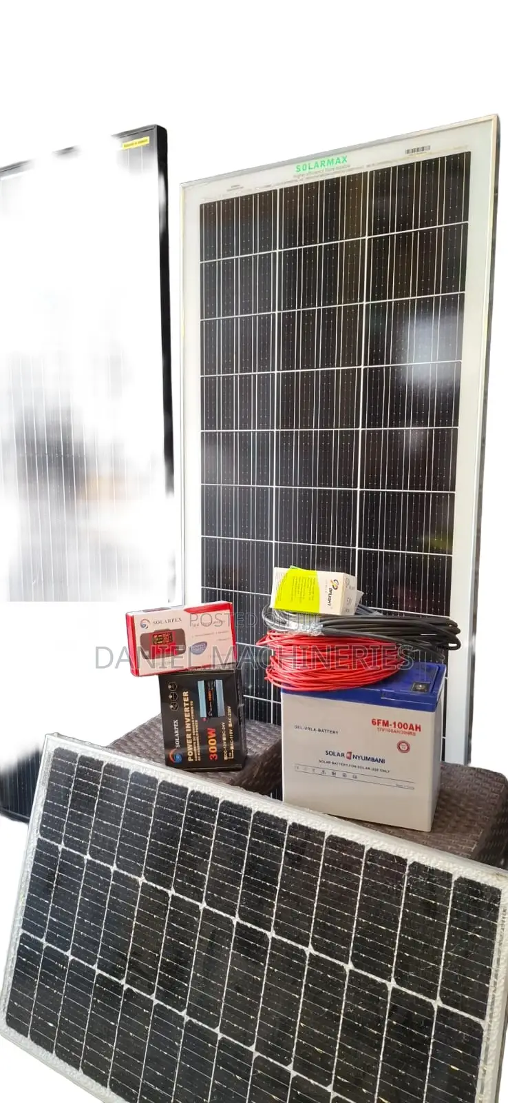 Complete 200watts Solar System Package With 100ah Battery