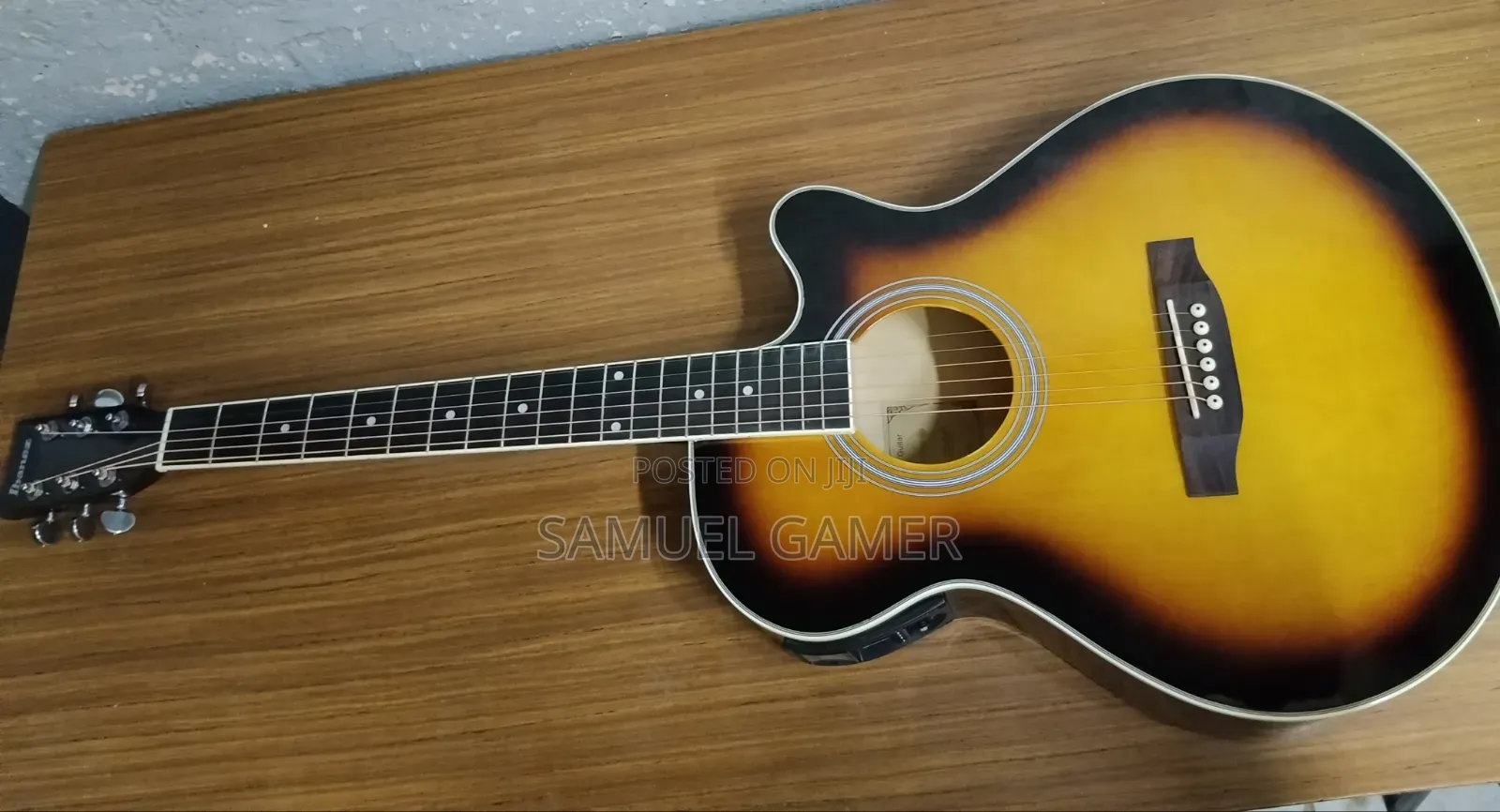 High Quality Ibanez Semi Acoustic Guitar With Capo and Strap