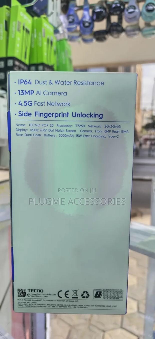 New Tecno Pop 20 64 GB Black - thumbnail 2