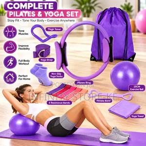 Complete Pilates Yoga Workout Set With Resistance Bands Fitness Kit