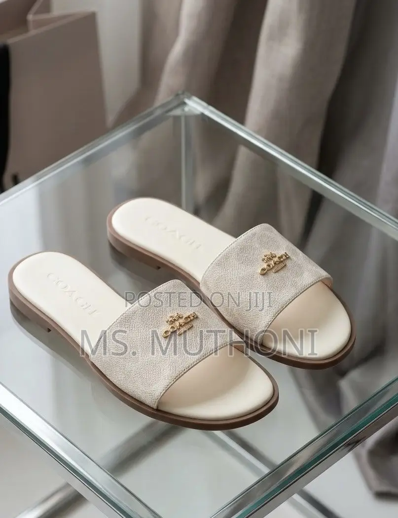 Coach Signature Monogram Flat Slide Sandals 37-42