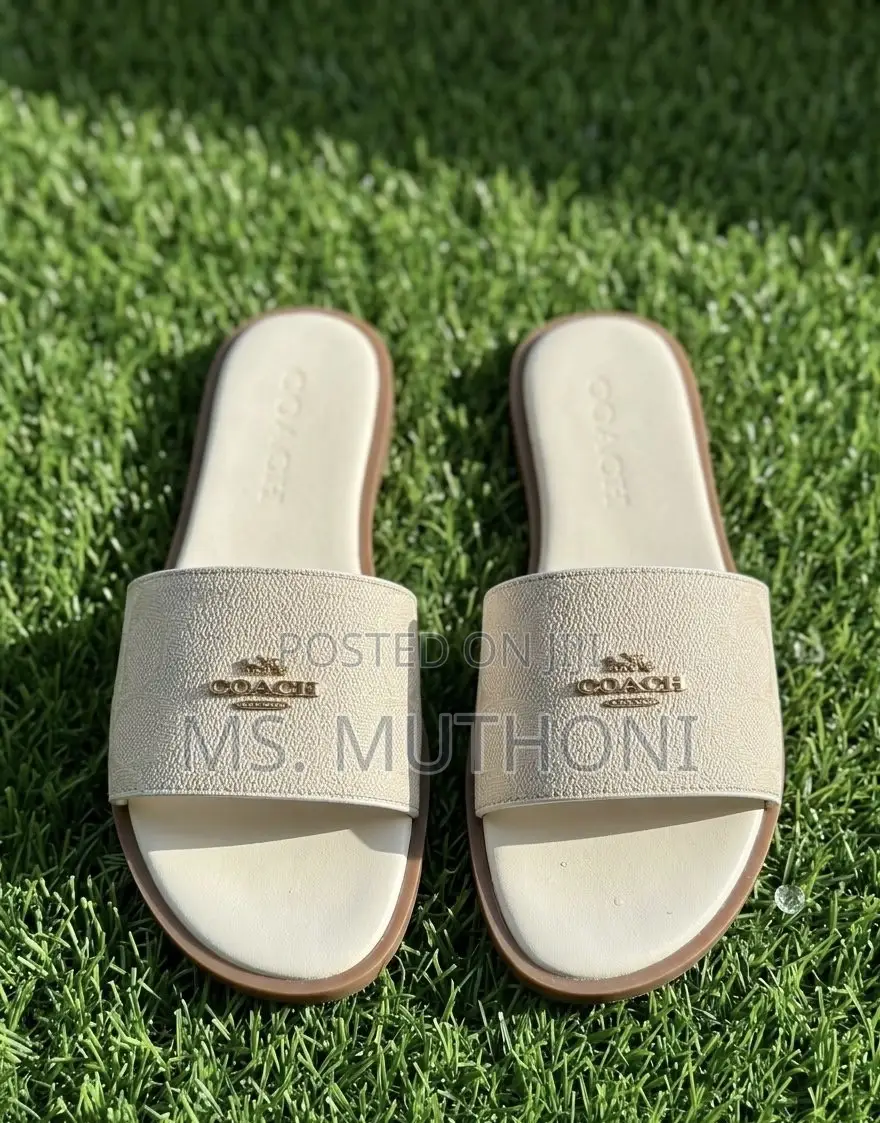 Coach Signature Monogram Flat Slide Sandals 37-42