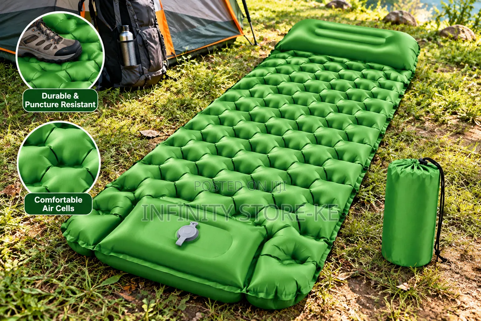 Comfortable Inflatable Camping Mattress With in Built Pump