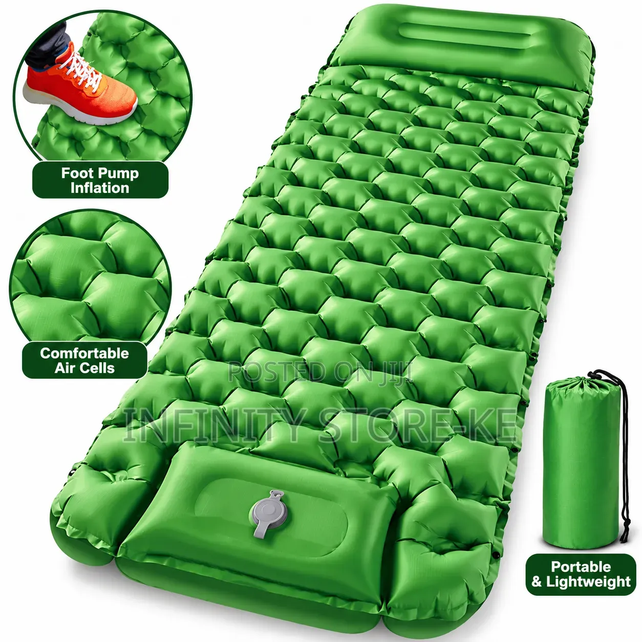 Portable Sleeping Mat With a Bump in Built