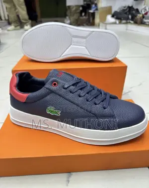 Lacoste Low-Top Leather Casual Sneakers Size 40-45