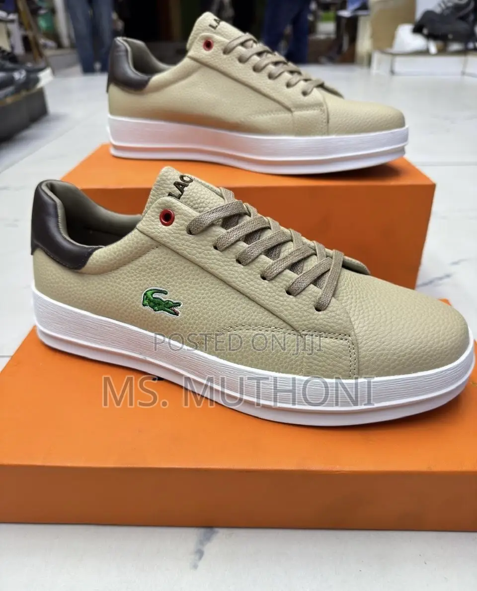 Lacoste Low-Top Leather Casual Sneakers Size 40-45
