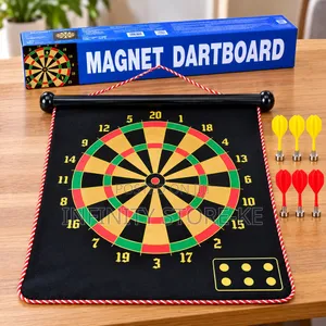 Portable Magnetic Dartboard Set With Darts Indoor Outdoor Game