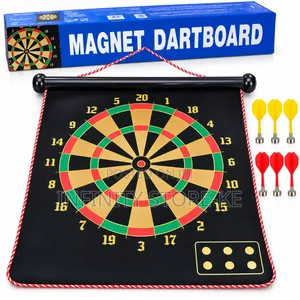 Foldable Magnetic Dartboard Set With Darts for Kids and Adults