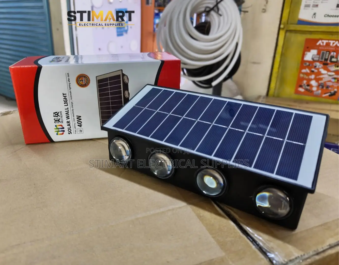 40W 4 Eye Solar Outdoor Wall Lamp