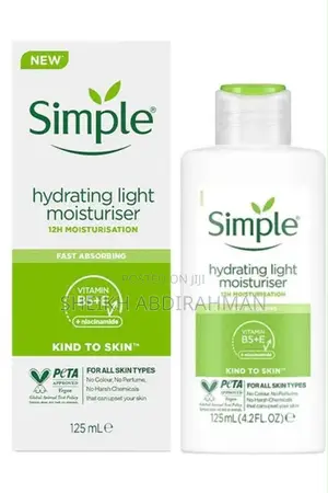 Simplee Kind to Skin Hydrating Light Moisturiser 125ml