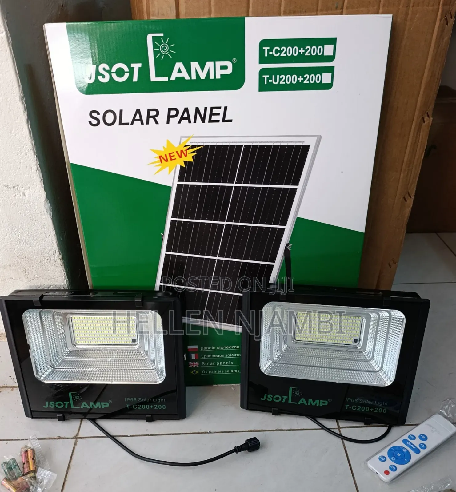 Jsot 2 in 1 200W+200W Twin Solar Floodlight